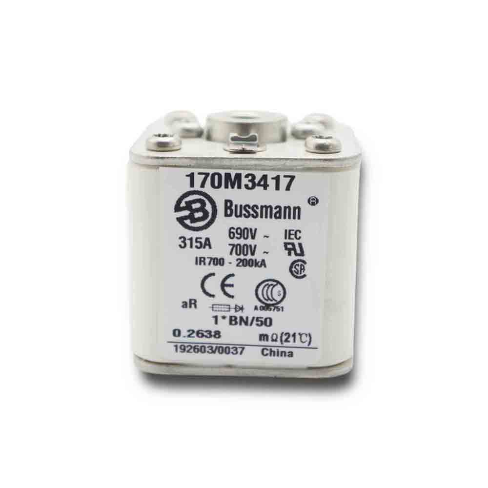 250A 315A 690V 170M3416 170M3417 Bussmann Eaton Square Body High speed fuses semiconductor protectio
